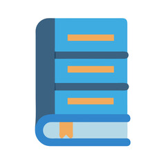 Obraz premium Stylized illustration of an open book with bookmark