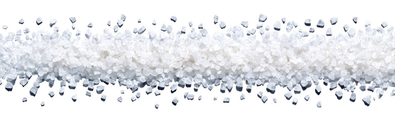 White crystalline substance, possibly a drug,  spread in a horizontal, mountainous pile against a black background