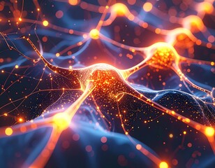 Stunning visualization of neural networks with glowing connections