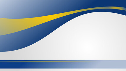 Abstract Wavy Blue and Gold Background