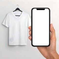 Stylish V-Neck T-Shirt Mockup