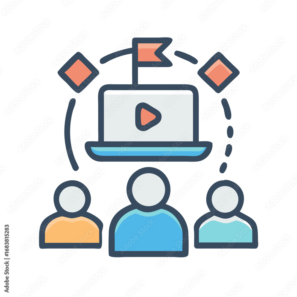 Poster online learning platform with video content and collaboration features