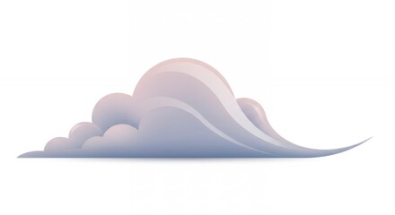 Cartoon cloud graphic design element