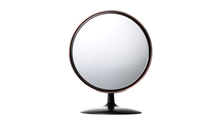 Elegant vanity mirror with rose gold accents, perfect for beauty, grooming, and self-care routines