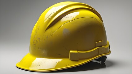yellow helmet isolated on black