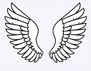Obraz premium Simple outlined wings