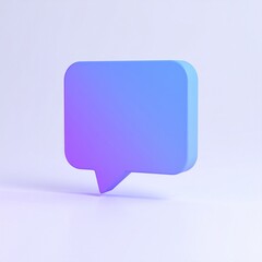 Naklejka premium High-quality 3D message/chat bubble icon with a clean white background. Perfect for apps, notifications, social media, and user interfaces.