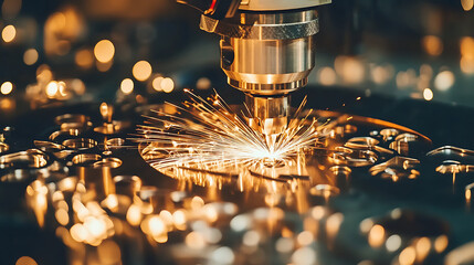 Precision Laser Cutting in Action: Sparks Fly as Metal is Crafted