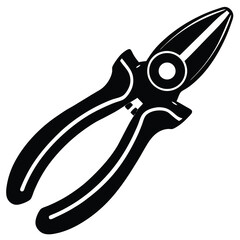 Red and silver metal wire cutters isolated on a white background, resembling pliers and shears for work and repair