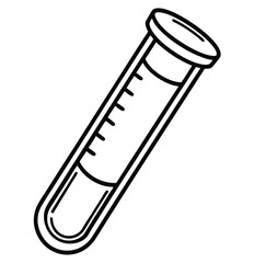 Test tube and needle vector illustration for medical icon