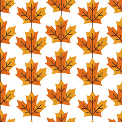 Obraz premium autumn leaves seamless pattern