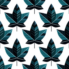 autumn leaves seamless pattern