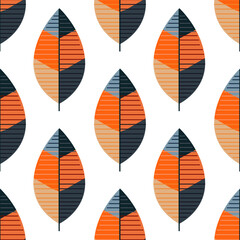 autumn leaves seamless pattern