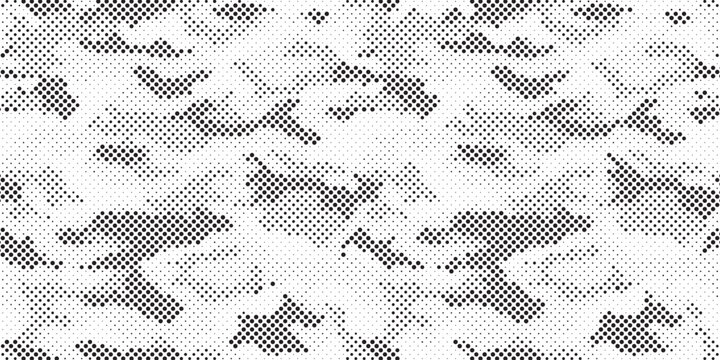 Abstract halftone background. Military camouflage effect dot seamless pattern texture. Dotted background as design element.