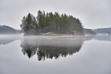 fog over the lake