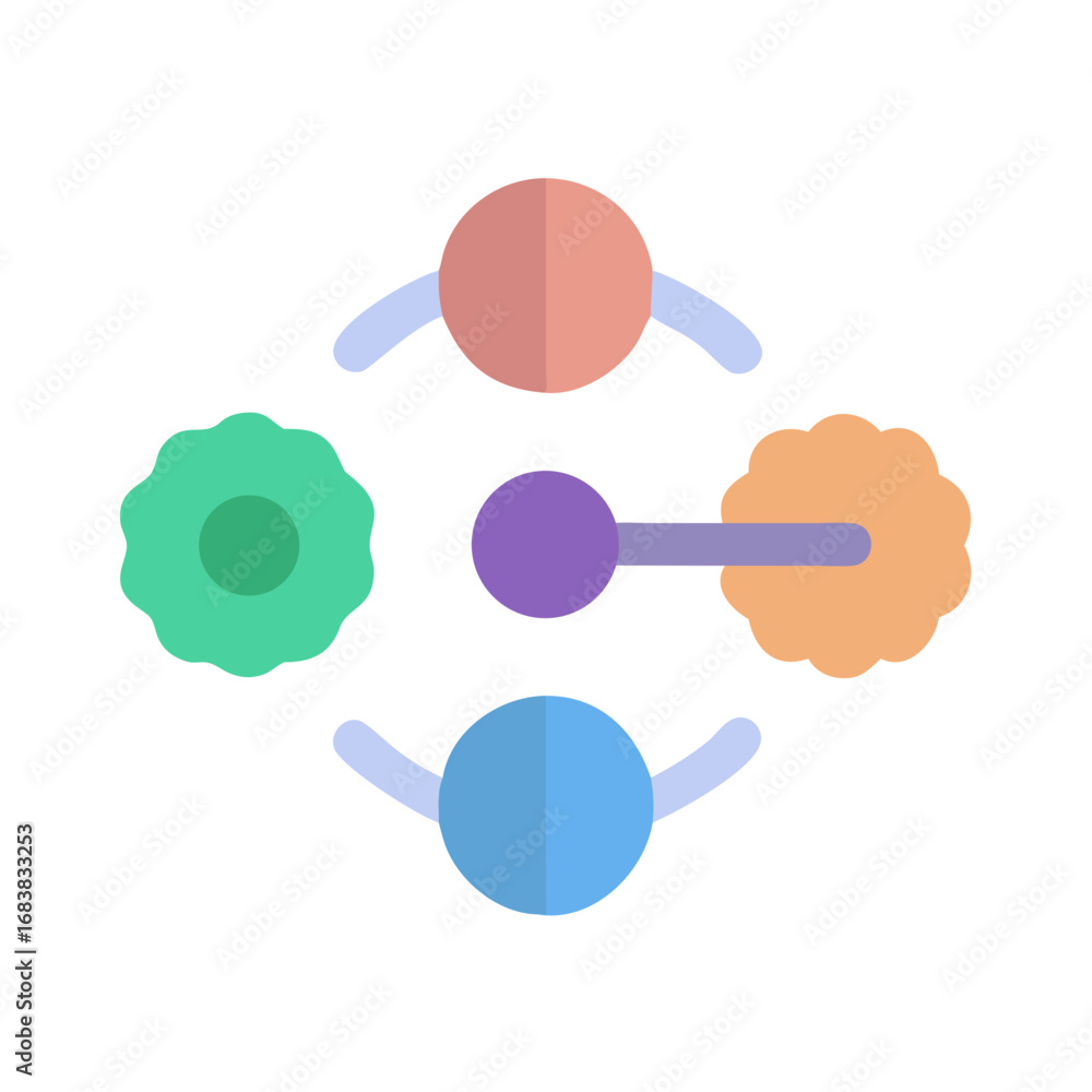 Aufkleber abstract network connection nodes on black background illustration