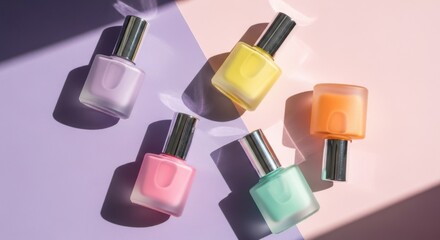 Obraz premium Vibrant Nail Polish Collection for a Perfect Manicure