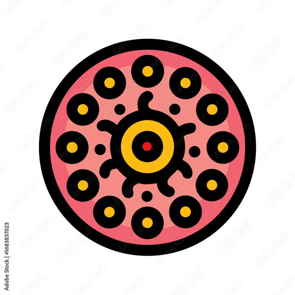 Aufkleber abstract geometric pattern with a circular design element