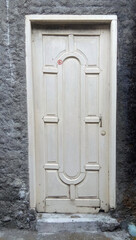 old wooden door in the old town