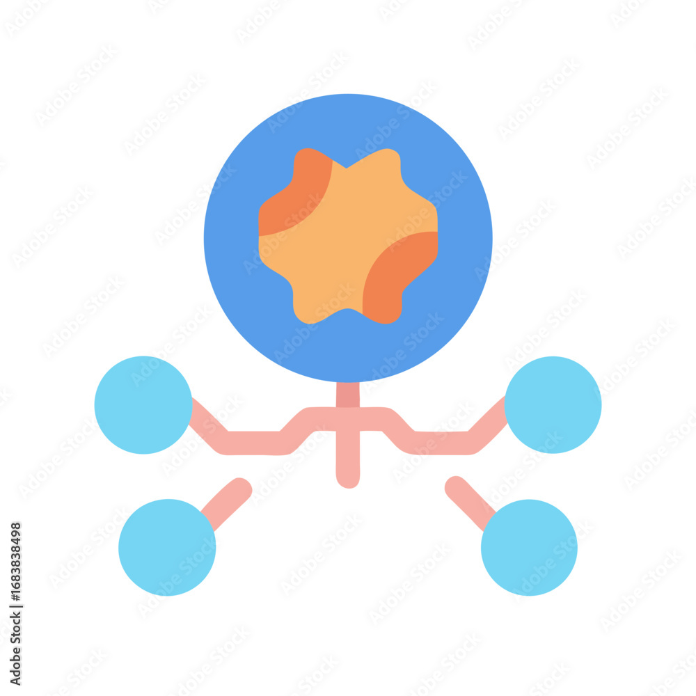 Aufkleber abstract illustration displaying network or connectivity in a simple style