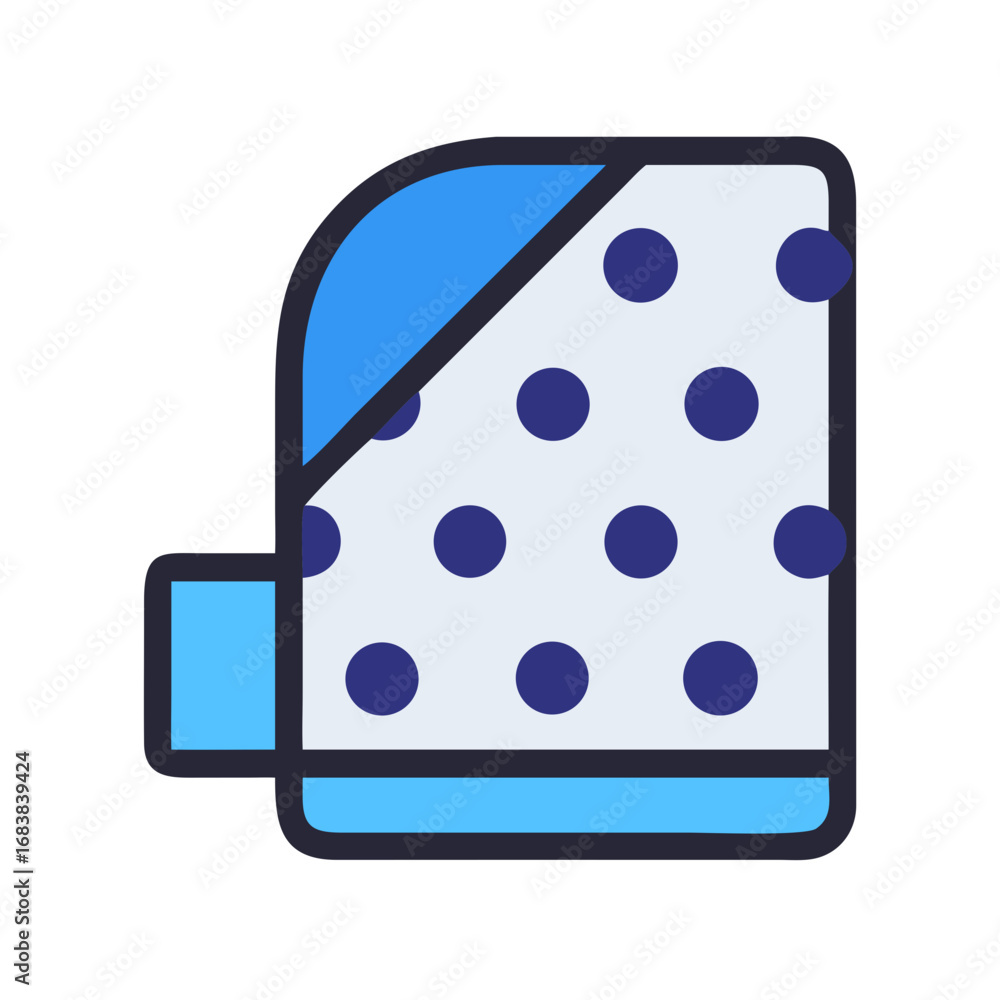 Poster colorful flat design icon of a patterned object