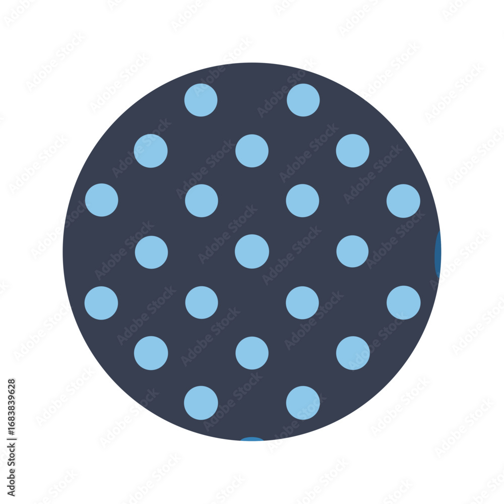 Poster minimalist circle design with polka dot pattern on black