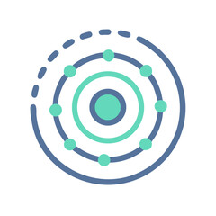 Modern vector design of concentric circles with dots illustration