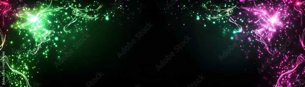 Aufkleber vibrant glowing lines and particles create an otherworldly and mesmerizing design.