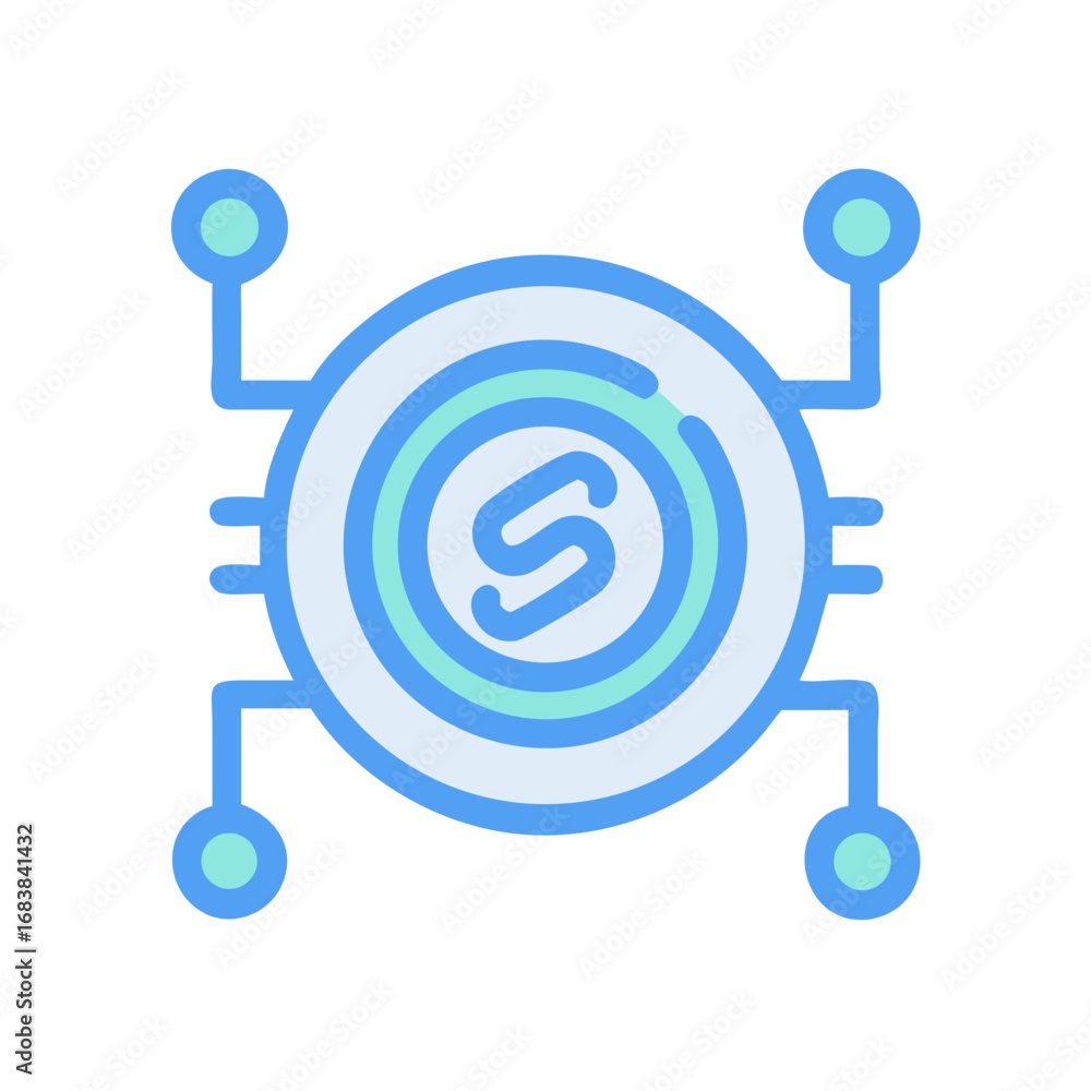 Poster decentralized network with circular coin design for modern technology