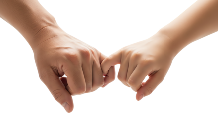 Pinky promise isolated on transparent background