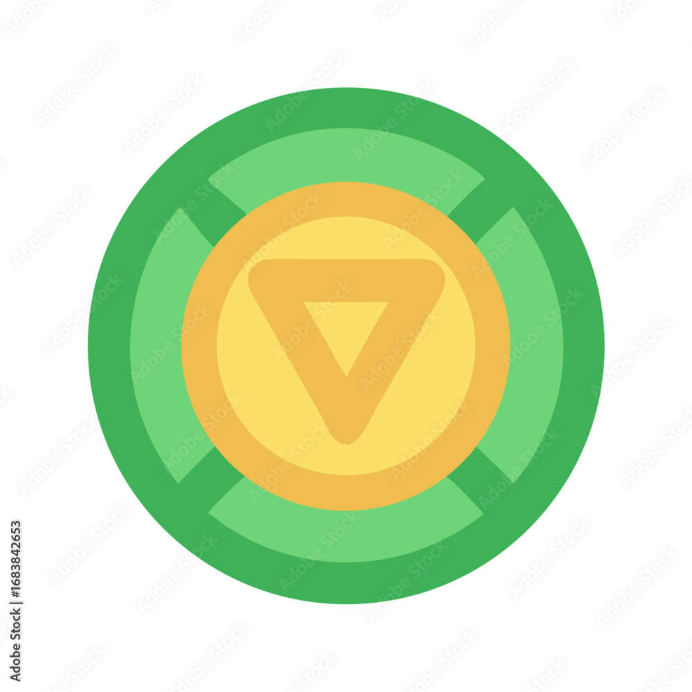 Poster abstract downward arrow geometric shape centered with flat design