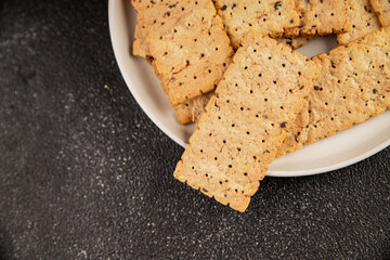 cracker whole grain healthy food durum wheat cookies tasty snack fresh delicious gourmet food...