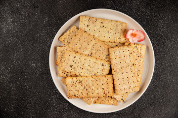 cracker whole grain healthy food durum wheat cookies tasty snack fresh delicious gourmet food...