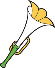 Fototapeta premium Trumpet lily vector illustration elegant floral design scalable graphic for decoration transparent background