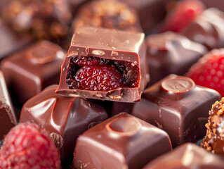 Luxury Chocolate Raspberry Dessert Platter: Decadent Sweets & Confectionery Delight