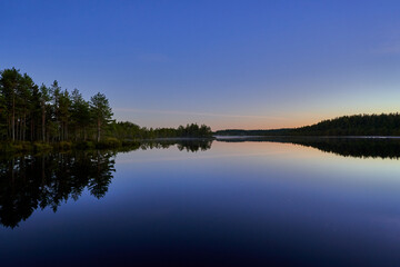 sunset over the lake