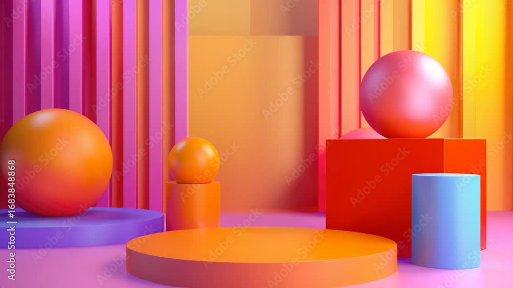 Poster a collection of vibrant objects arranged on a flat surface, perfect for adding color and interest to
