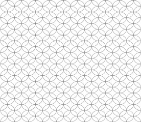 Seamless pattern with interlocking circles motifs, isolated on white background. Coloring page for wallpapers, textiles, tiles, and decorative design projects. Large size