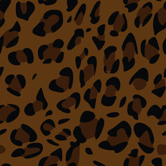 Leopard seamless pattern background. vector	