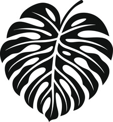 Elegant Monstera Leaf Silhouette for Modern Tropical Decor and Natural Designs