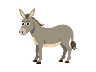 donkey vector cartoon illustration. Cartoon a donkey character vector design.