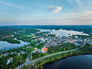 aerial view of the city
