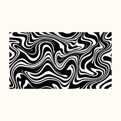 Fototapeta premium Black and white wavy abstract pattern background