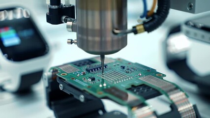 Smartwatch PCB Assembly Robot. - Powered by Adobe