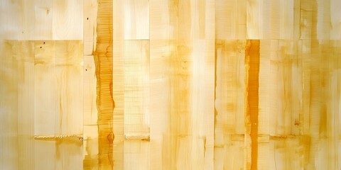 Warm Yellow Wood Panel Texture Background Seamless Pattern