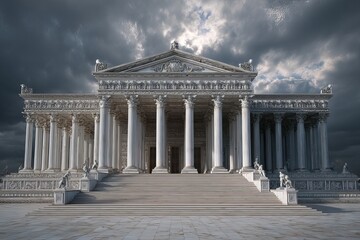 Obraz premium beautiful white grand temple