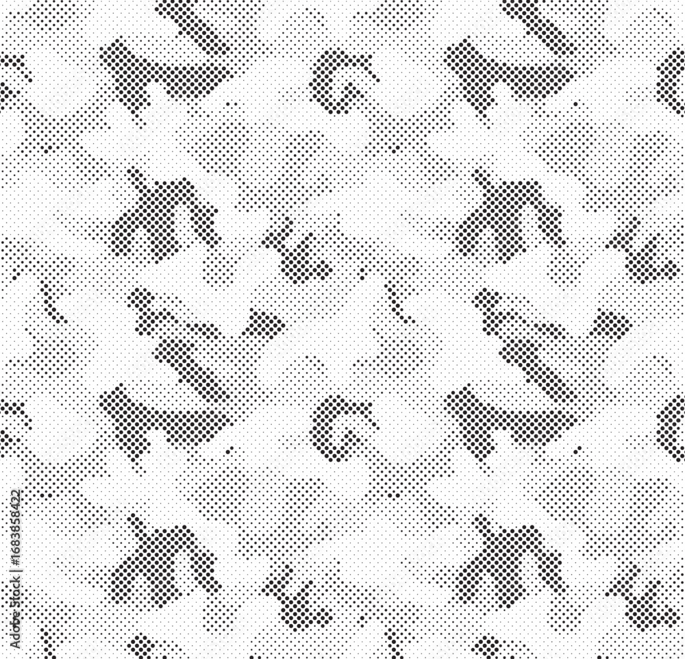 Poster abstract halftone background. military camouflage effect dot seamless pattern texture. dotted backgr