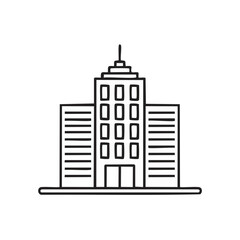 Obraz premium A minimalist outline of a modern skyscraper with a simple design