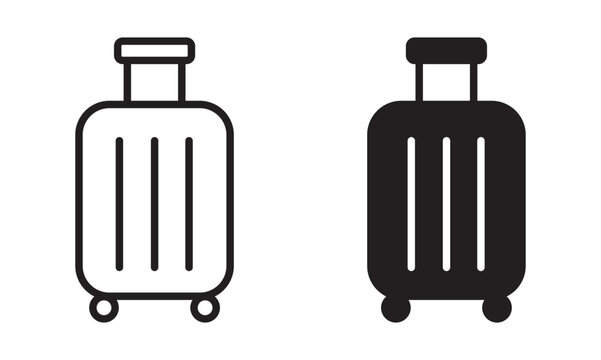 lugage suitcase icon set, travel icon . 