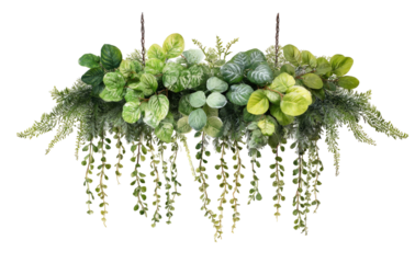 Hanging planter arrangement with cascading greenery